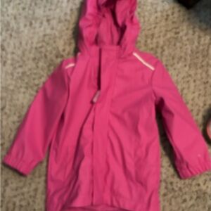 Pink Hooded Rain Jacket